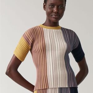 COS organic cotton knitted striped top